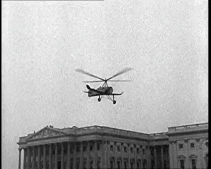 Gyrocopter: A Gyrocopter Coming Into Land at the Steps