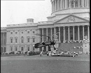 Gyrocopter: A Gyrocopter Coming Into Land at the Steps