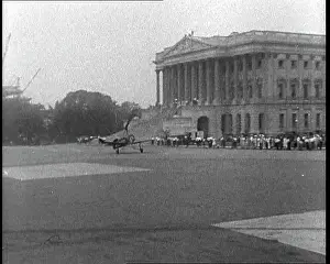 Gyrocopter: A Gyrocopter taking Off From The Steps of The