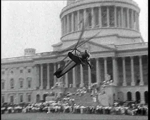 Gyrocopter: A Gyrocopter taking Off From The Steps of The