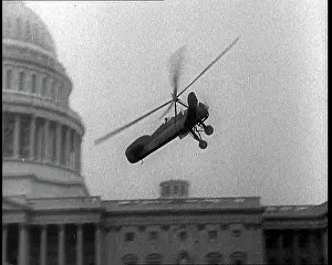 Gyrocopter: A Gyrocopter taking Off From The Steps of The