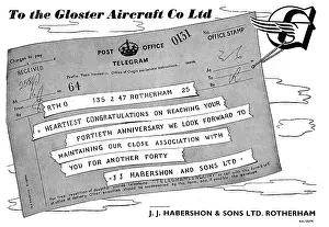 Habershon: Habershon Congratulate Gloster Aircraft