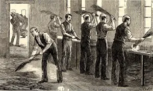 Apart: Hackling Flax by hand. circa 1880