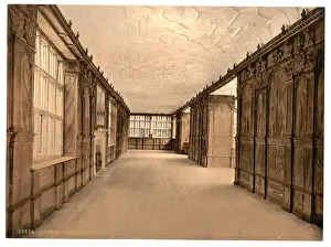 Haddon: Haddon Hall, the ball room, Derbyshire, England