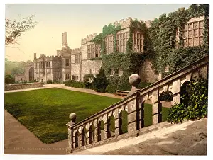 Haddon: Haddon Hall, steps, Derbyshire, England