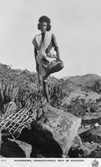 Beja: Hadendoa Man - Standing on one leg