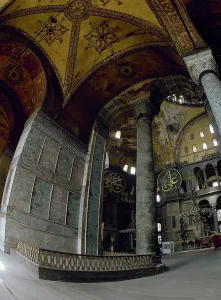 Hagia: Hagia Sophia. Interior. Istanbul