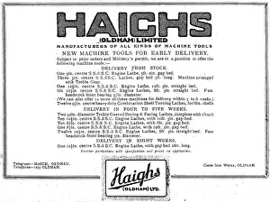 Haighs: Haighs Of Oldham: Manufacturers Of Machine Tools