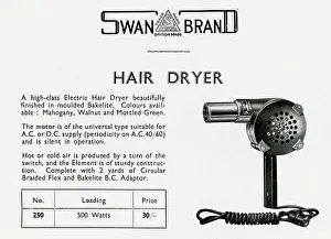Dryer: Hair dryer 1939