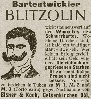 Moustaches: Hair growth tonic advert