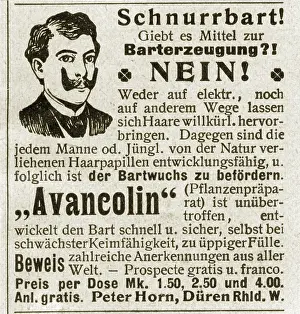 Moustaches: Hair growth tonic advert