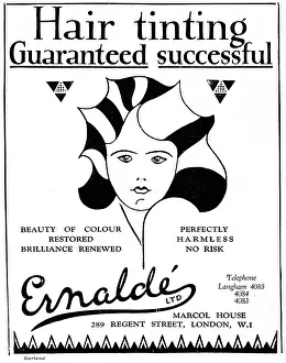 Tinting: Hair tinting advertisement, 1930