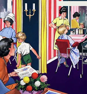 Look & Learn Nursery Material: At the hairdressers