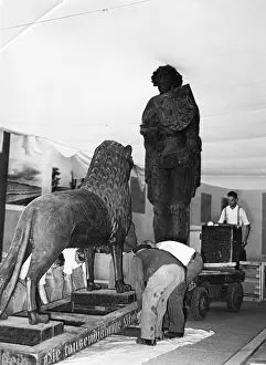 Braunschweig: The Halberstaedter Roland and the Brunswick Lion in
