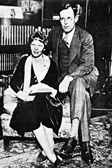 Sincere: Half Tone of Amelia Earhart with her Husband G.P. Putnam