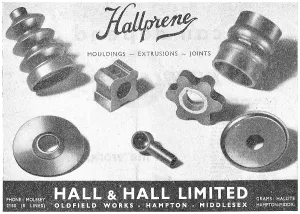 Mouldings: Hall & Hall. Hallprene Synthetic Rubber