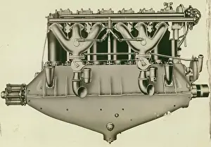 Inline: Hall-Scott L-6 213hp 6-cylinder inline engine - Port side