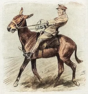 Unruly: Halting a mule, WW1