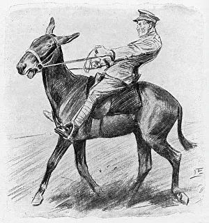 Unruly: Halting a mule, WW1