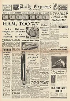 Ham, Bacon and Butter are rationed