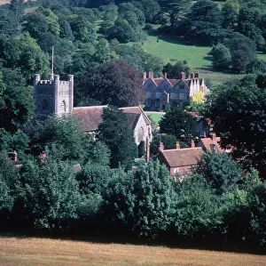Greeley: Hambleden, Bucks - View looking down on the village