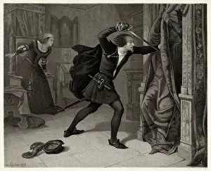 Polonius: Hamlet slays Polonius