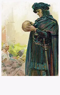 Gravedigger: Hamlet with Yorick's skull in Hamlet, Prince of Denmark