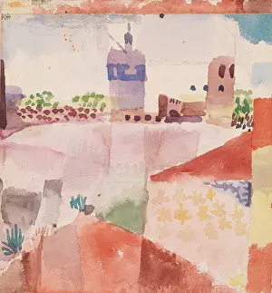 Abstraction: HAMMAMET WITH ITS MOSQUE, by Paul Klee