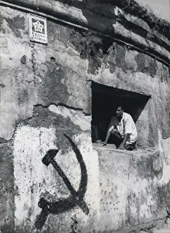 Expect: Hammer and Sickle on wall in Java, Indonesia