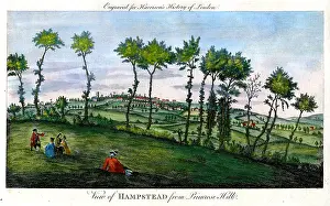 Antiquarian Images: Hampstead From Primrose Hill