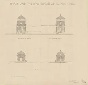 Elevations: Hampton Court Bridge, 1927