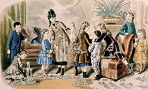 Illustre: Hand-colored engraving from La Mode Illustre, ?