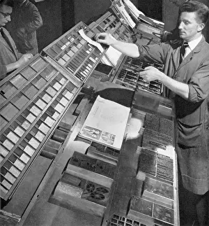 Rack: Hand Compositor receiving spacing materials