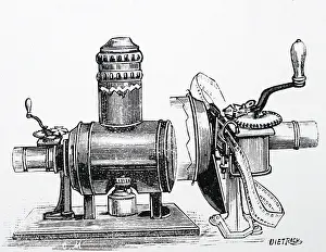 Projector: Hand-cranked film projector, 1898