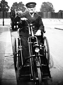 Cranked: A hand-cranked invalid carriage - possibly 1930s