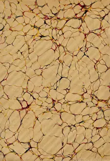 Endpapers: Hand Marbled Paper Sheet 1910