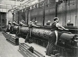Floorboards: Hand-operated loom for Axminster carpets, Glasgow