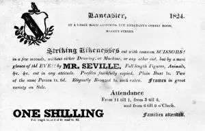 Handbill: Handbill advertising a silhouette artist