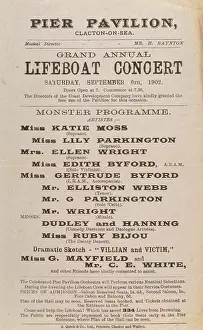 Typography: Handbill for concert at Clacton pier