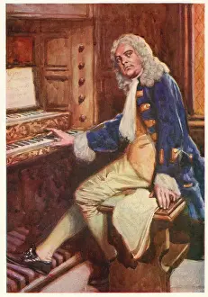Keyboard: Handel composing the Hallelujah Chorus