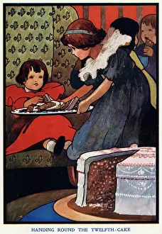 Slices: Handing round the 12th cake by Charles Robinson