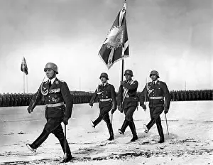 Aerodrome: Handing over the troops flag to a division of the Luftwaffe