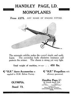 Monoplanes: Handley Page Monoplanes