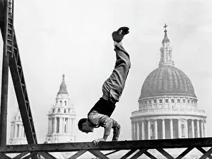 Handstand: Handstand on a high-rise building
