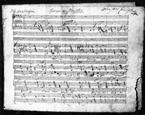 Limits: Handwriting by Franz Schubert