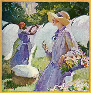 Sundblom: Hanging clothes to dry