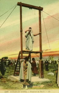 Hangings: Hanging in the grounds of Bardo Place, Tunis