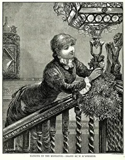 Hanging up the mistletoe 1886
