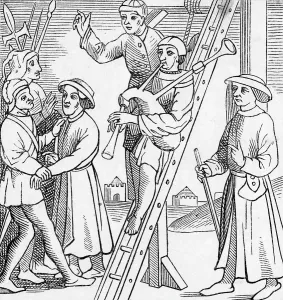 Gallows: Hanging to music, 15th century