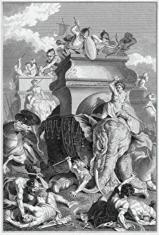 Carthaginian: Hannibal in battle with his war elephants